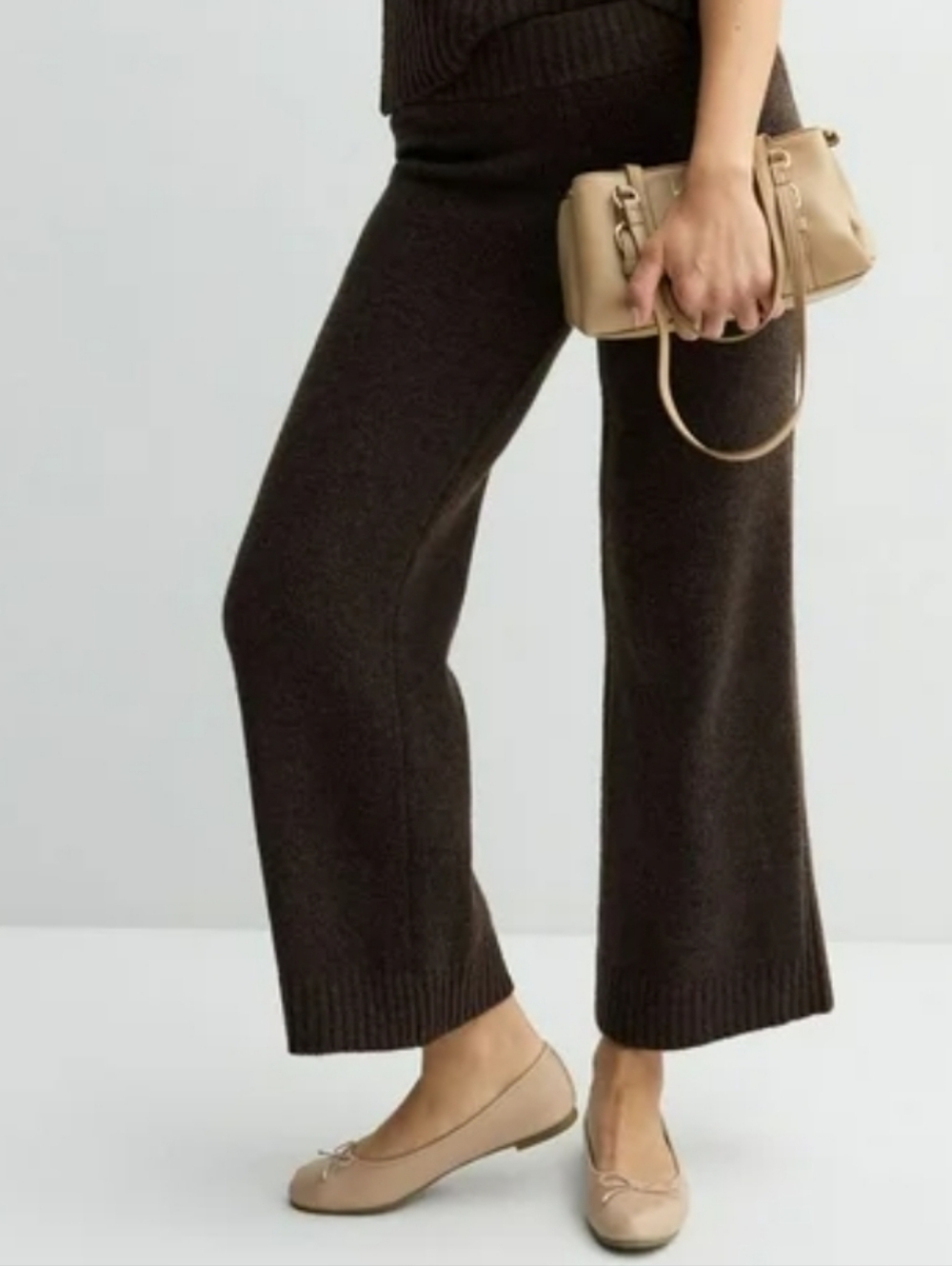 •NWT• Women's Sonoma Sweater Wide Leg Pant Dark Brown Size - Large